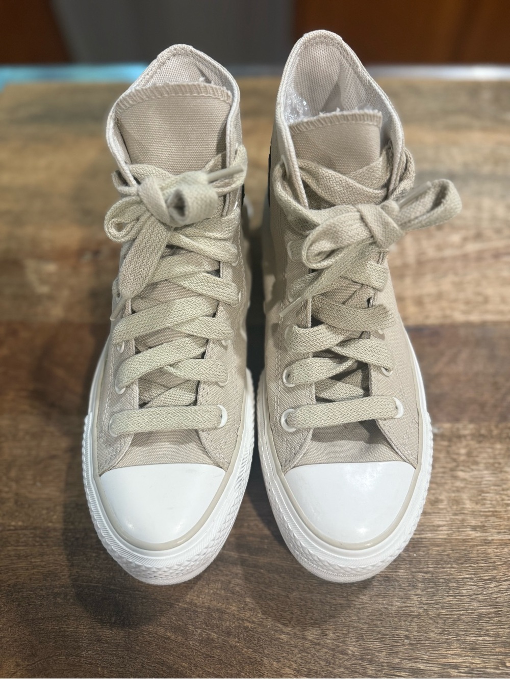 Converse All Star Platform High Top Sneakers - Beige - Picture 4 of 7